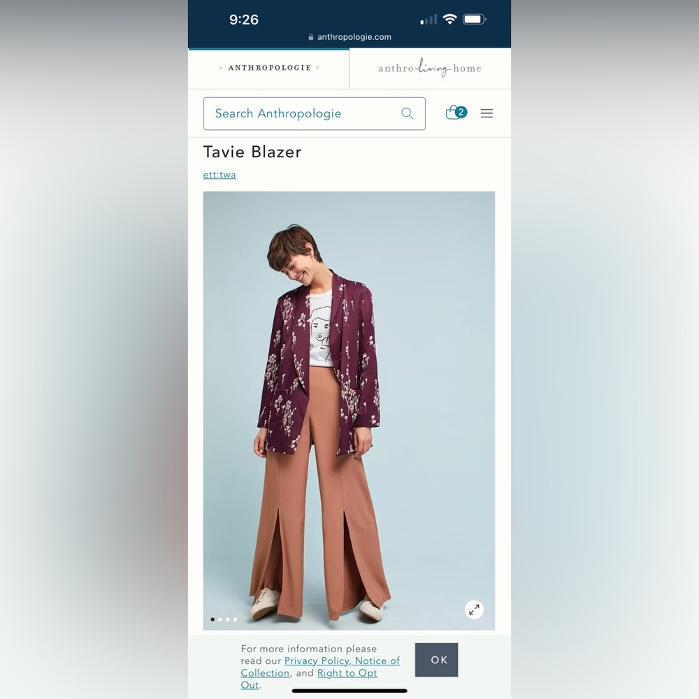 Anthropologie Tavi Blazer